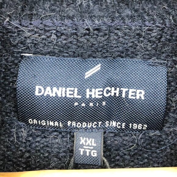 NWT Daniel Hechter Men’s Navy blue and Grey Gradient Knit Turtleneck Sweater XXL - Picture 4 of 15